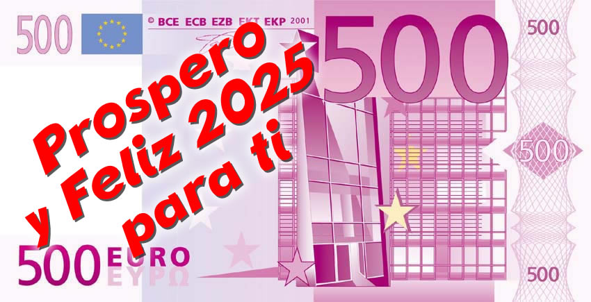 Deseos escritos en un billete de 500 euros.